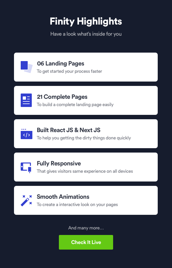 Finity - React Next JS Landing Page Template - 7