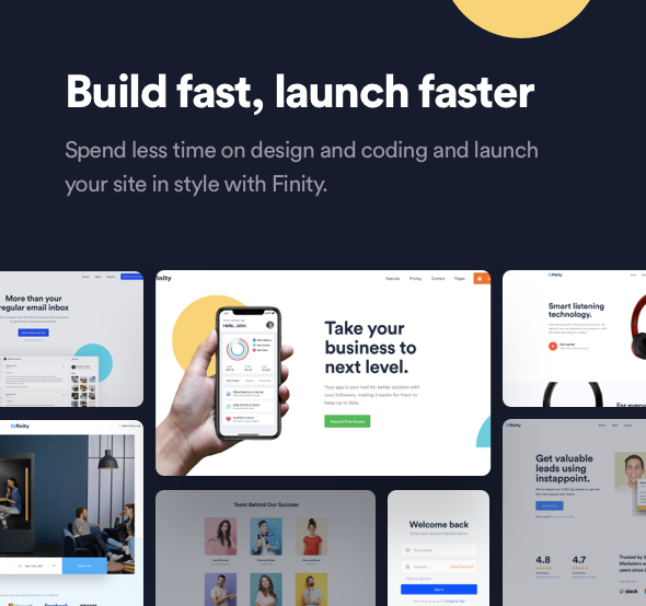 Finity - Landing Page Template for SaaS, Startup & Agency - 3