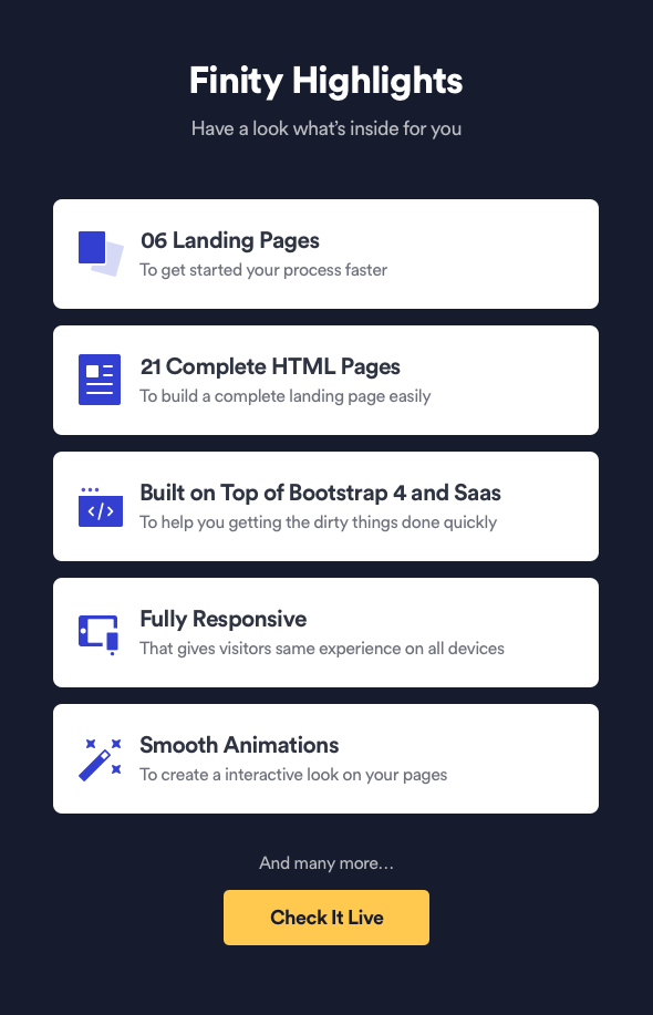 Finity - Landing Page Template for SaaS, Startup & Agency - 7