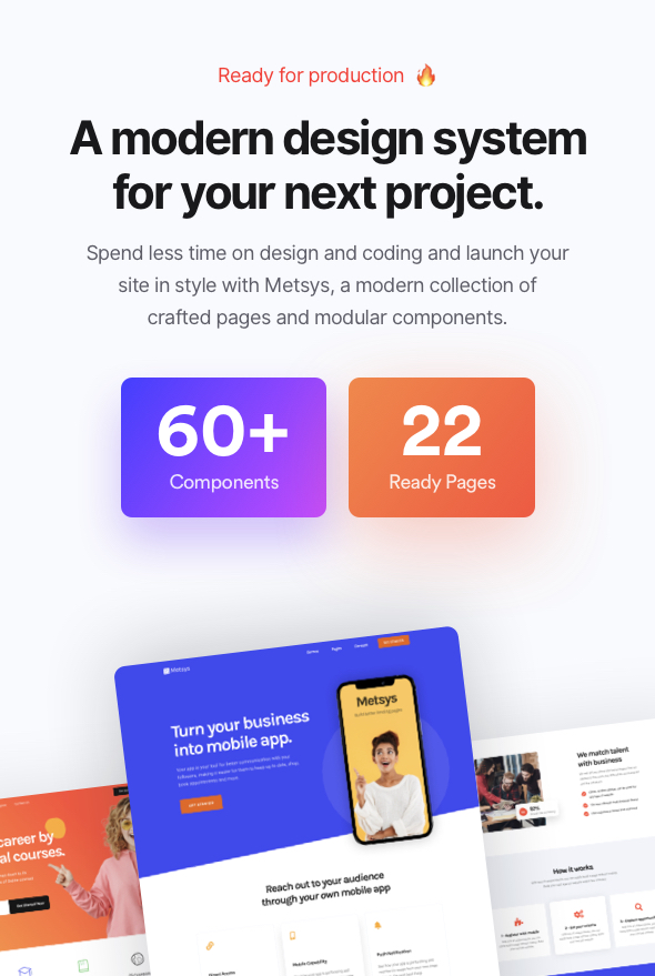 Metsys - Landing Page Template for SaaS, Startup & Agency - 1